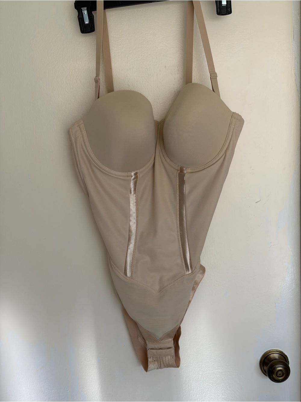 NWOT Maidenform Beige Longline Bustier Shapewear Bodysuit
